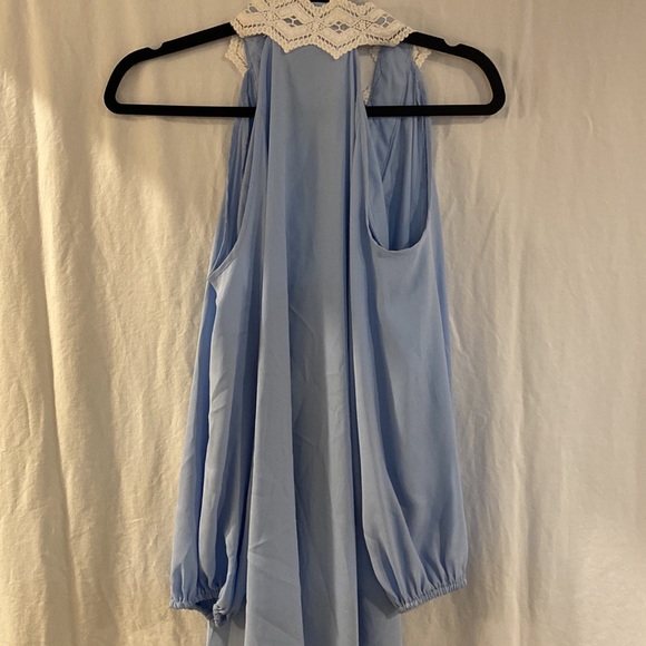 ✨ Blue Cold Shoulder Top - Picture 5 of 5